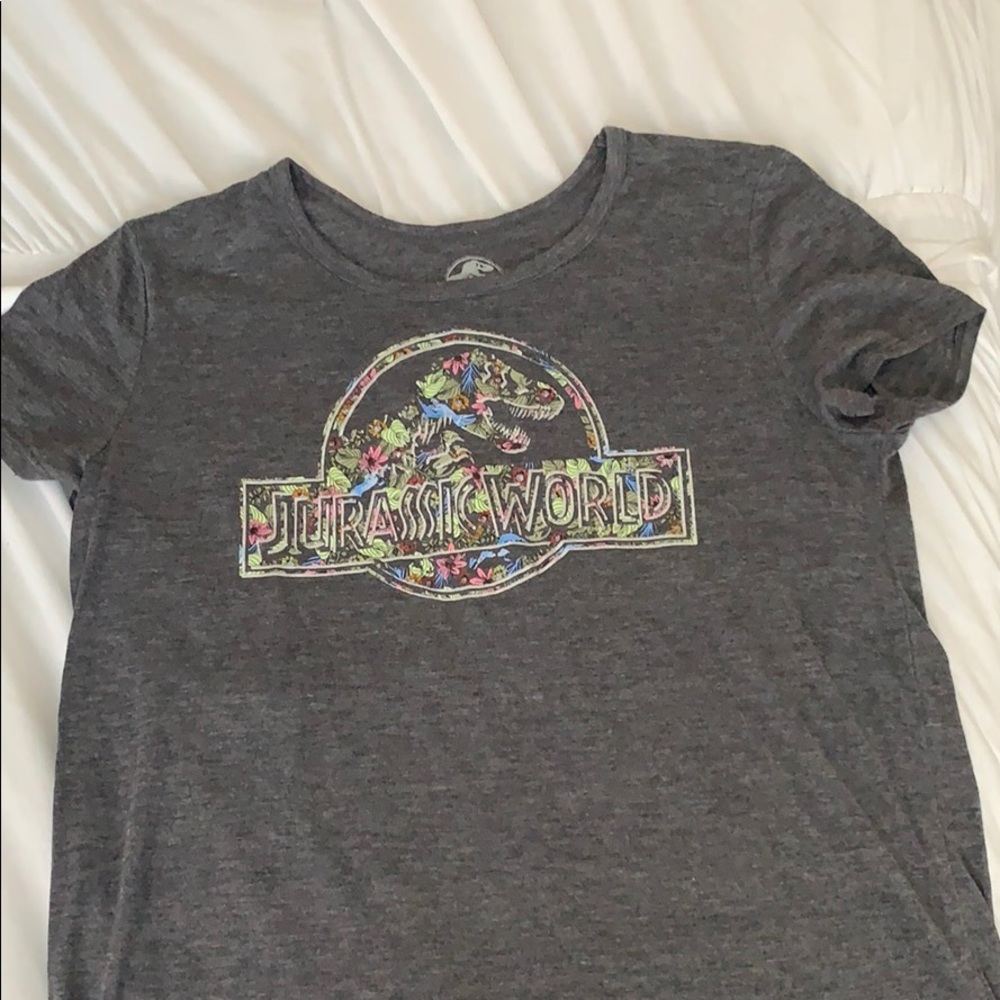 Cute flowery Jurassic world tee